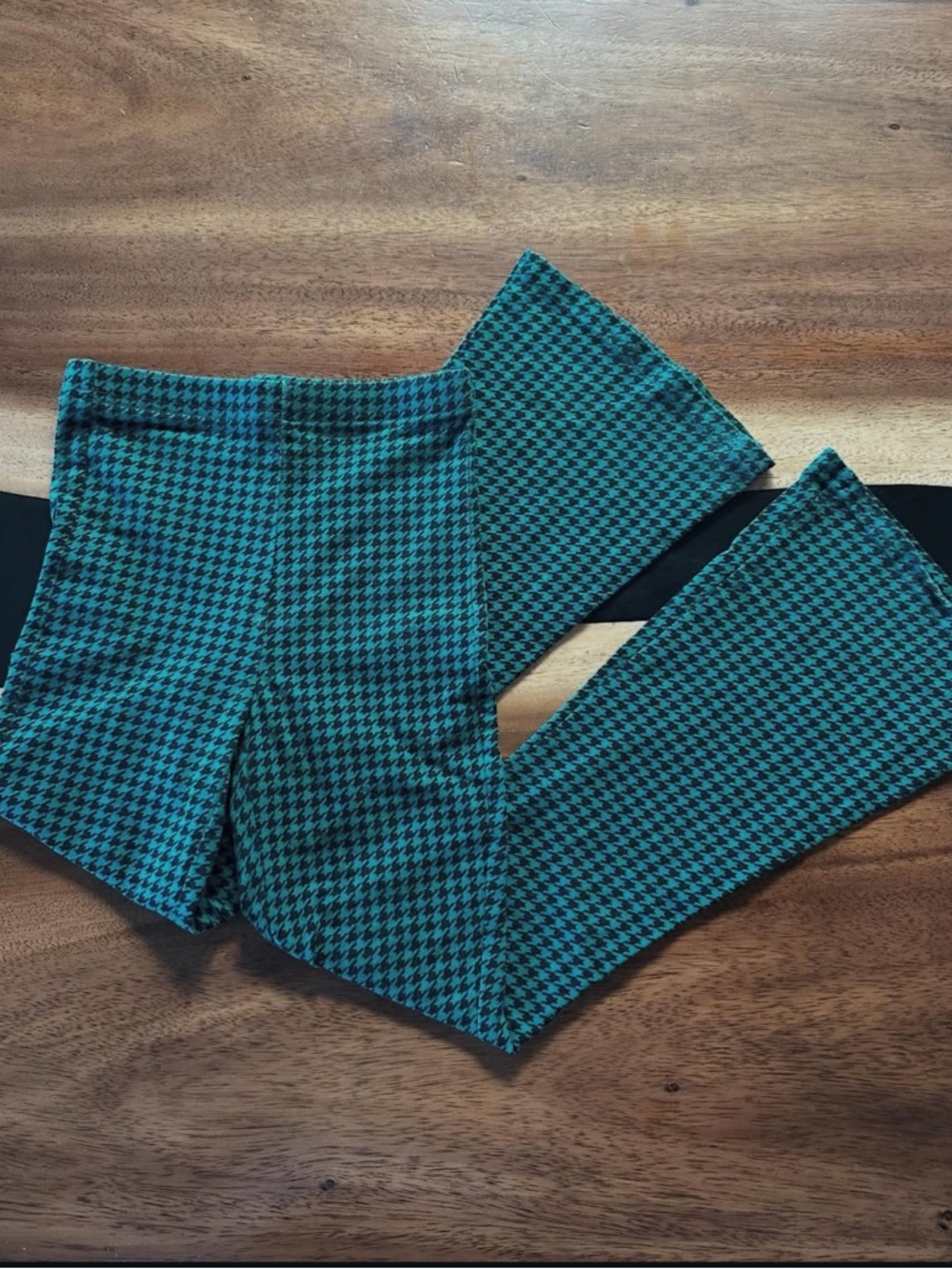 Old Navy Teal and Black Houndstooth Kids Leggings